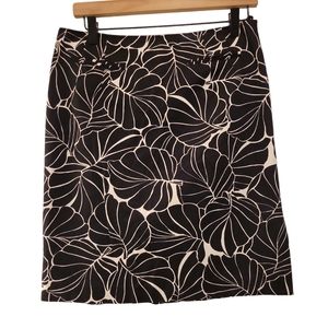 Talbots, Pencil Skirt, Lined, Big Leaves, Zipper Side, Women's sz 10 Petite, L-